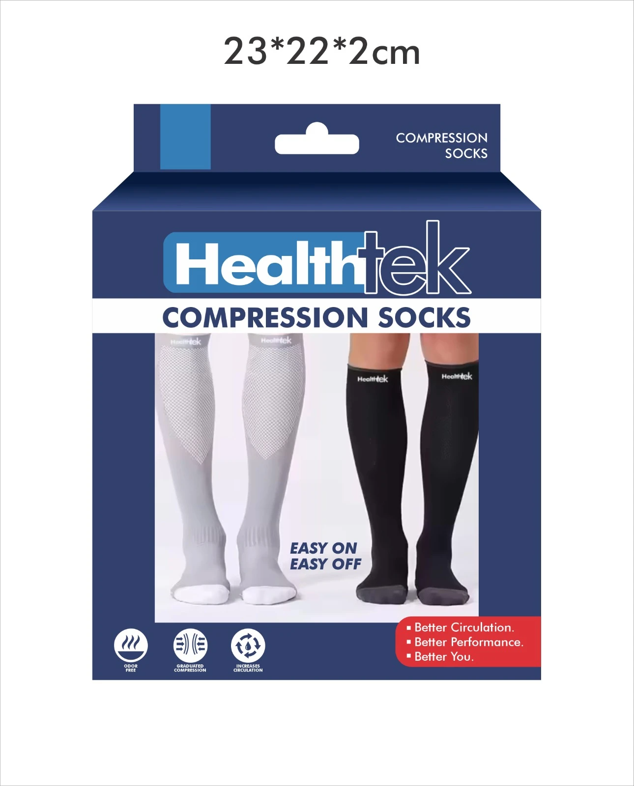 HealthTek Compression socks – Graduated Support for Running, Training & Travel